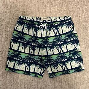 Tropical Palm Print Swim Shorts